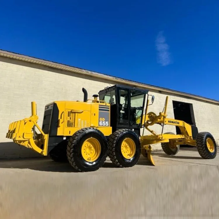Original Import Strong Power Used Komatsu GD655 Motor Grader 18 tons Komatsu Used Motor Graders