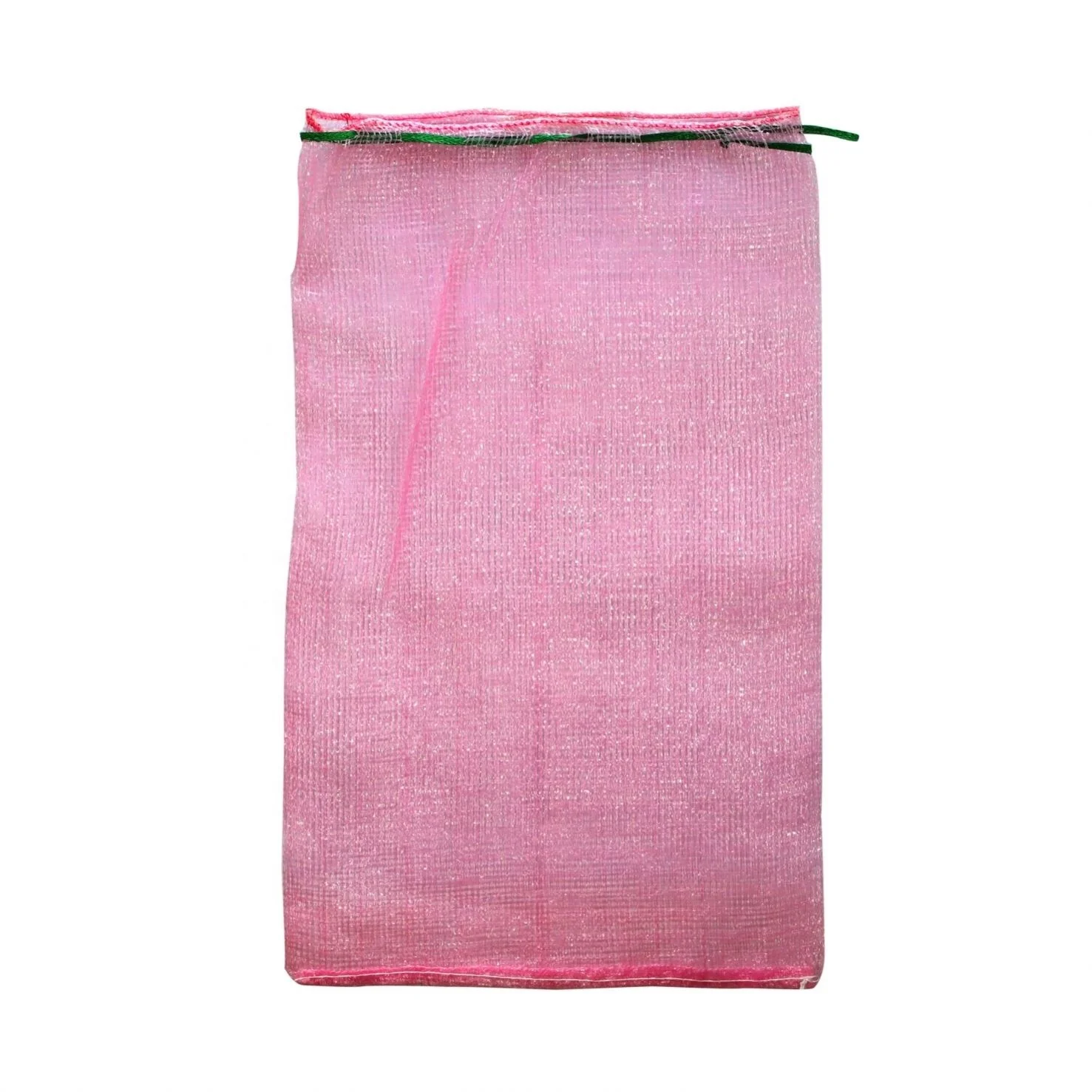 Custom Simple Plastic Drawstring PP Recycled Leno Mesh Bag for Fruit Vegetable Onion Potato Bag Net