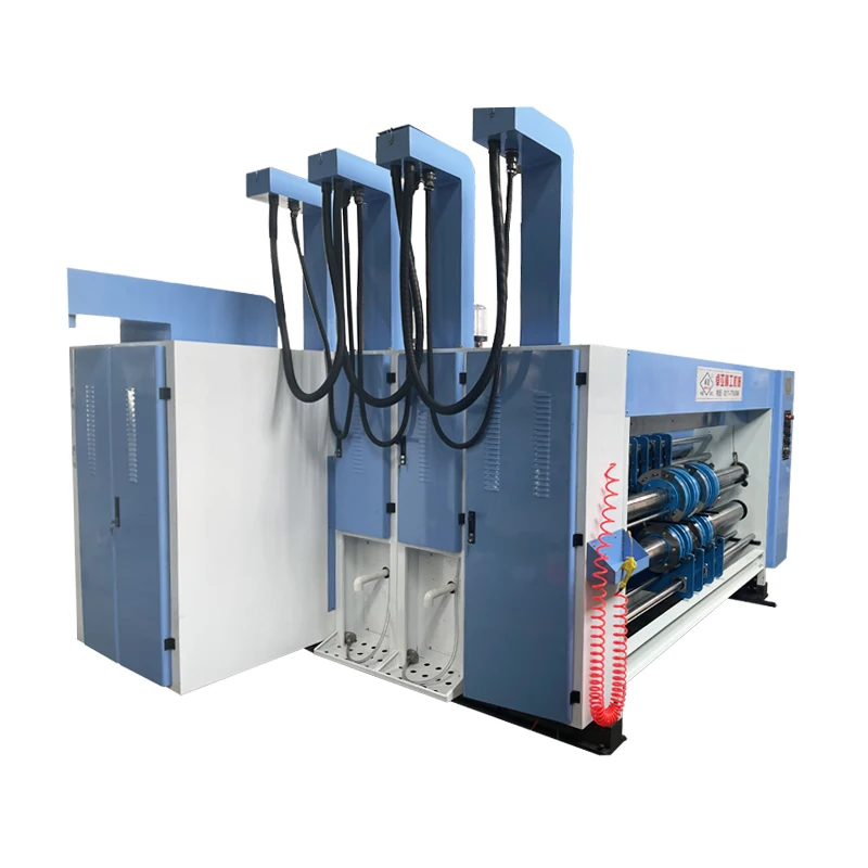 Automatic flexo two color printer slotter and die cutter corrugated board printing machine for make cardboard boxes