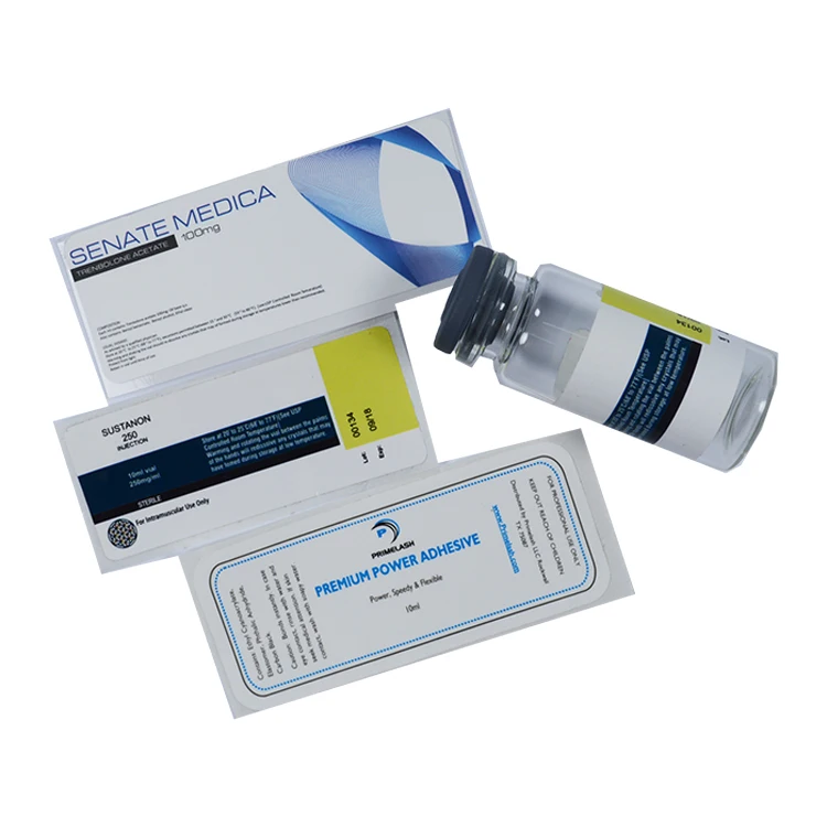 Steroide Powder Pharma Pill Bottle Glass Vials Labels Package Manufacture
