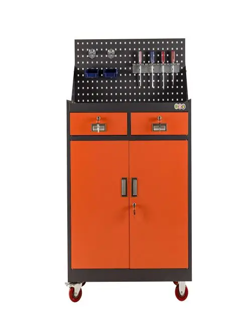 Double door garage cabinet workshop heavy duty safety storage cabinet metal tool cabinet