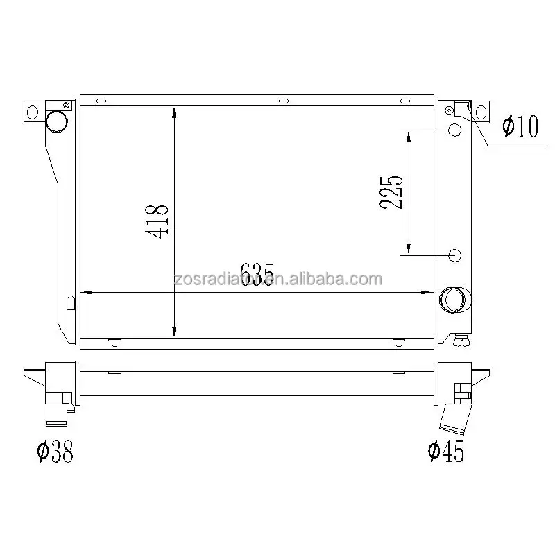 Tube  radiator For Ford Falcon XG Ute Panelvan 4.0L 6 Cyl Petrol 1993-1997