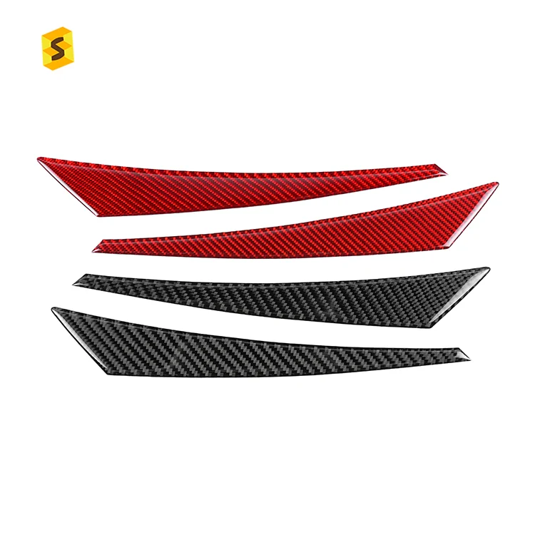 Shasha Carbon Fiber Car Exterior Accessories Carbon Fiber 2pcs Car Headlight Eyelid Eyebrow Cover For Subaru WRX 2022