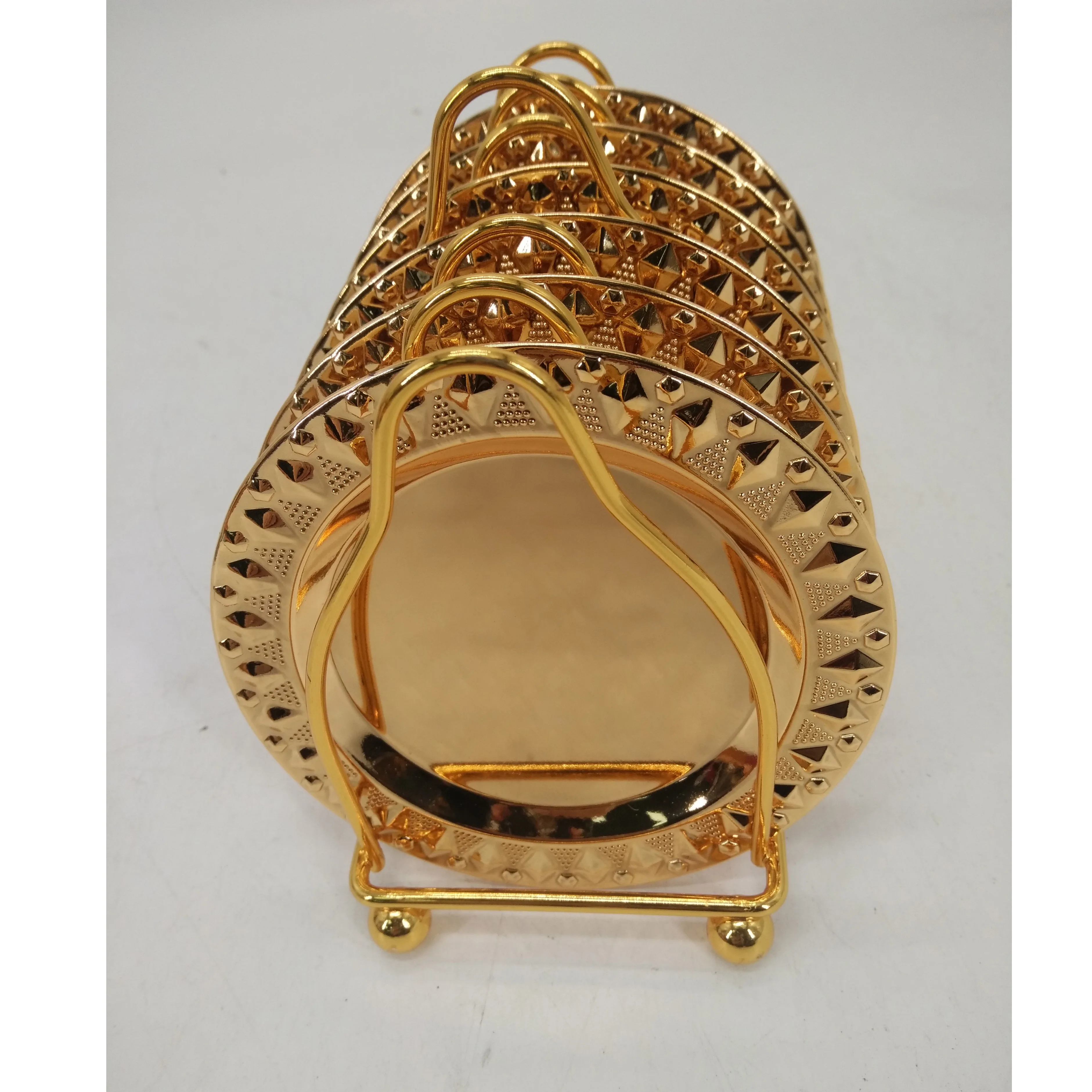 Golden Candy Jar gold Plated Sugar Bowl Zinc alloy with Spoon Decorative Christmas Gift Metal food warmer candy box