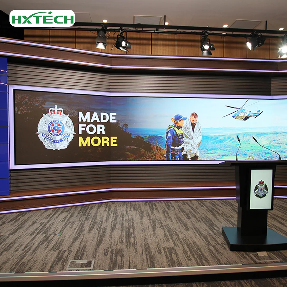 P1.86 P2.0 P2.5 P3.3 P4 Fixed Virtual Production Slim Curved LED Wall LED Screen Panel for Indoor LED Film Display