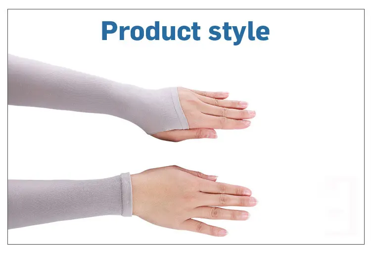 Summer Sunscreen Compression Anti-Bacterial Cooling Ice Silk UV Protective Long Arm Sleeve