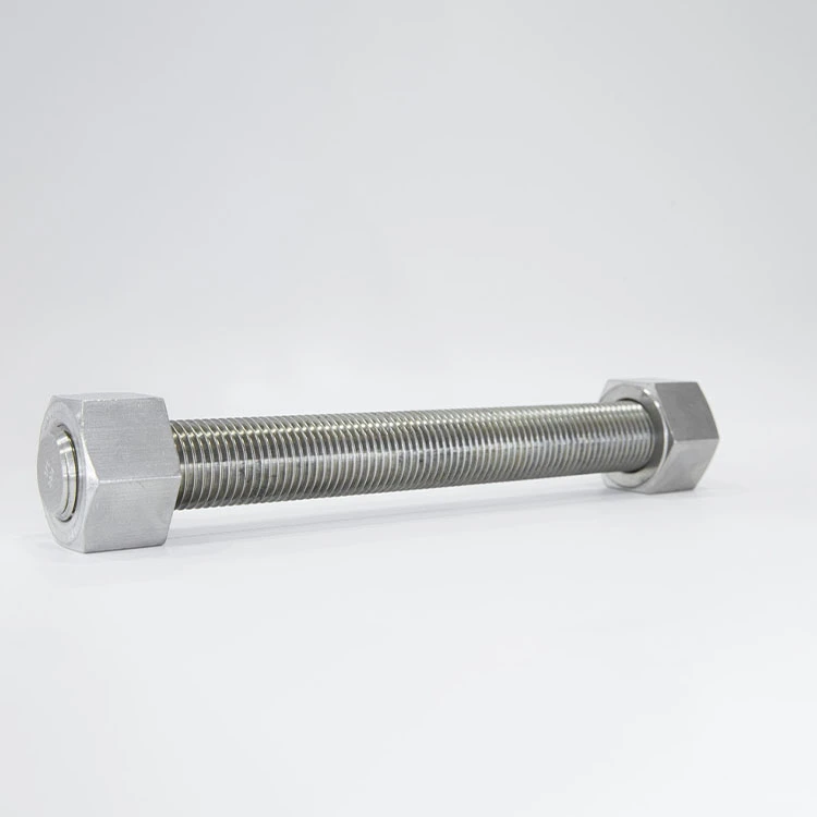 Direct Factory Supply Stainless Steel High Nickel Alloy Bolts Fasteners Manufacture Hex Head Full Thread Hex Bolts and Nuts Set