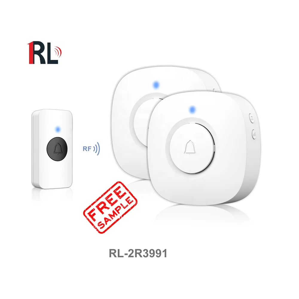 Hot sale smart home waterproof wireless wifi doorbell wireless AC ring doorbell with two receivers