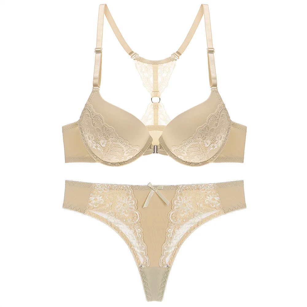 New Design Low Price beautiful girls Underwear Fancy 3d push up seamless bra panty sets 38  size bra