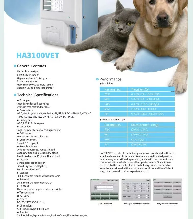Top China Veterinary Hematology Analyzer 3 parts Vet CBC Blood Testing kx 21 Hematology Analyzer Machine