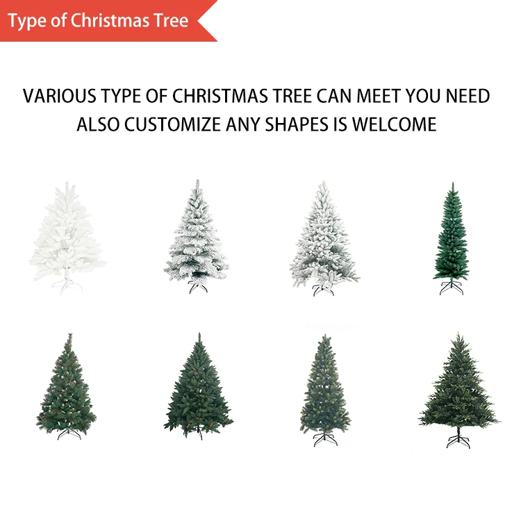 Factory direct sale custom made popular artificial plastic christmas tree to buy