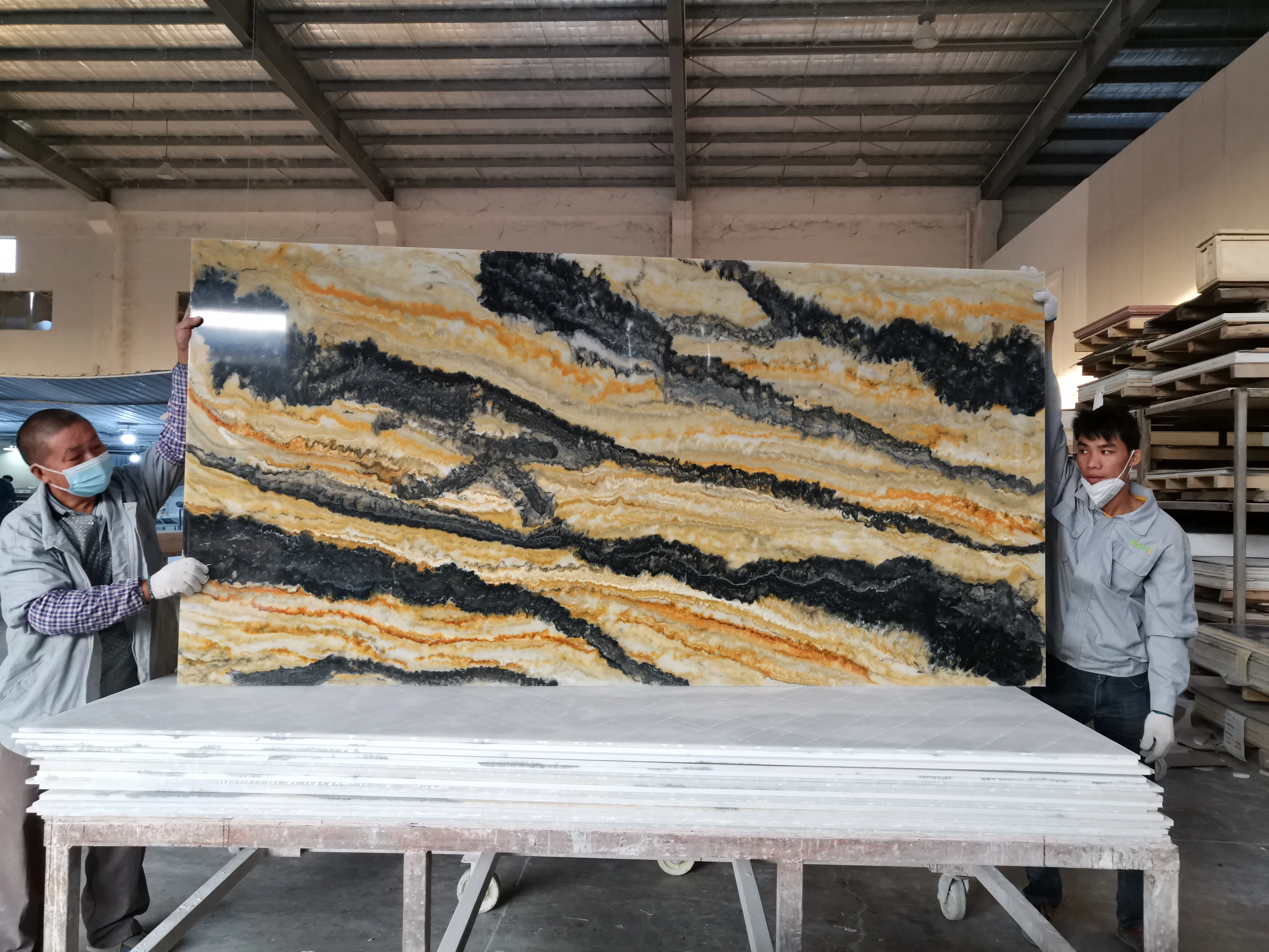yellow onyx high quality good price artificial stone wall panel