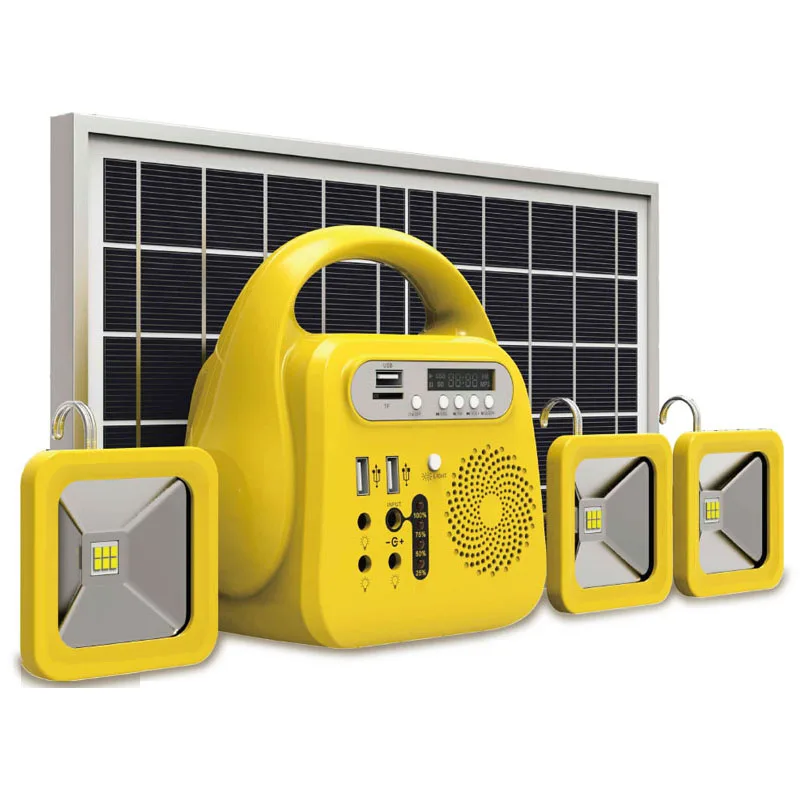Solar panel power energy system portable mini small solar power home lighting system kits for indoor