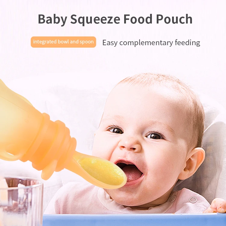 Squeeze For Toddlers Holder Bag Storage Silicone Juice Baby Snack Container Reusable Food Feeding Pouches Bag