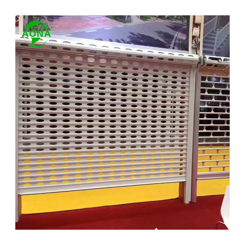Modern Custom Mall Shop Aluminum Perforated Roller Shutter Grill Door