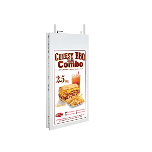 Commercial Display TV Vertical Double Sided Indoor Advertising LCD Display Screen Hanging Ceiling
