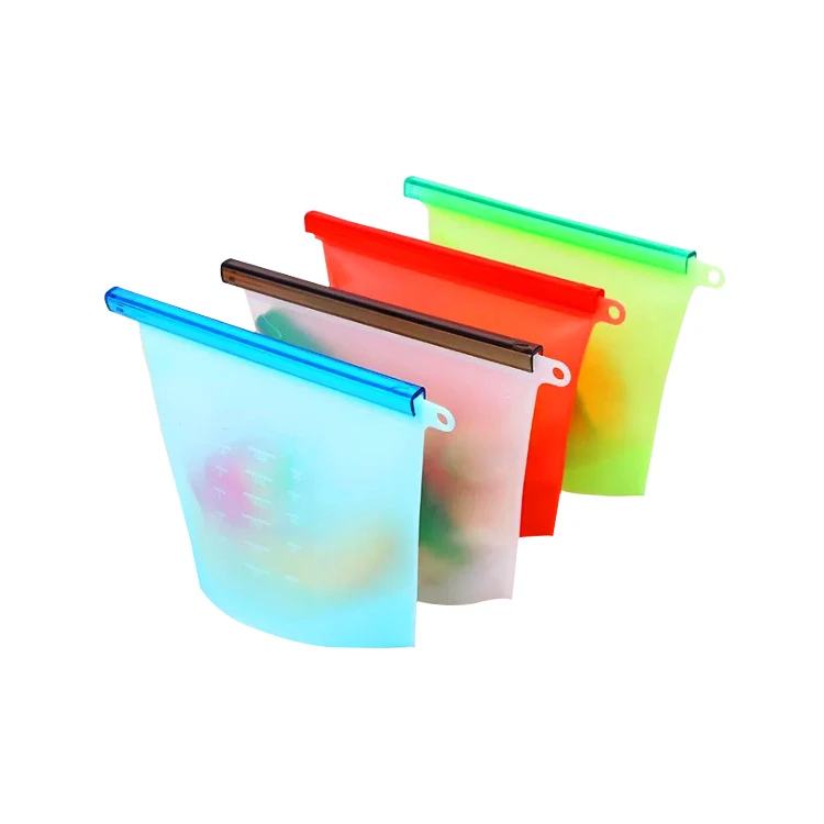 High quality wholesale reusable storage sealed food bags Silicone leak proof vacuum bags