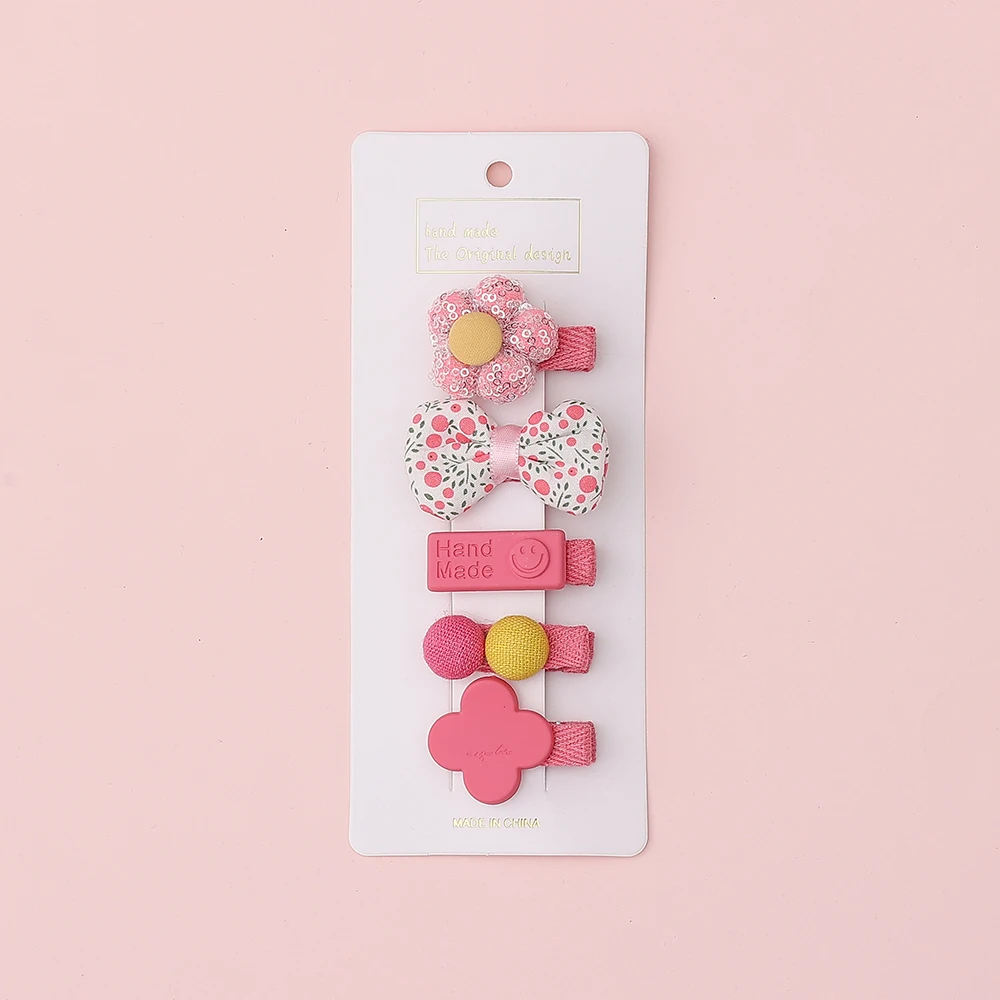 Fashion Non-slip Cute  Flower Girls 0-6 Baby Kids Hair Accessories Set Hair Pins Barrettes Hair Clips