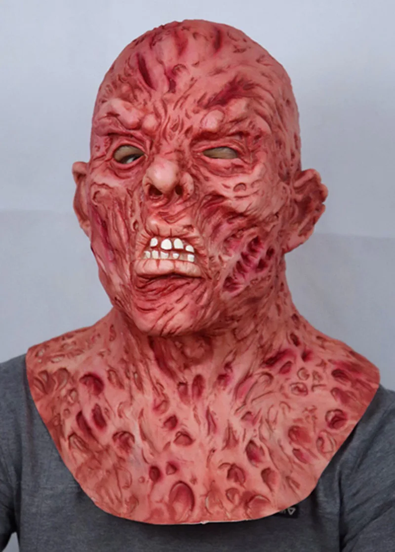 iStapromo Gifts Realistic Adult Party Costume Horror Mask Deluxe Freddy Krueger Mask Scary Dance Carnival Cosplay Zombie Mask