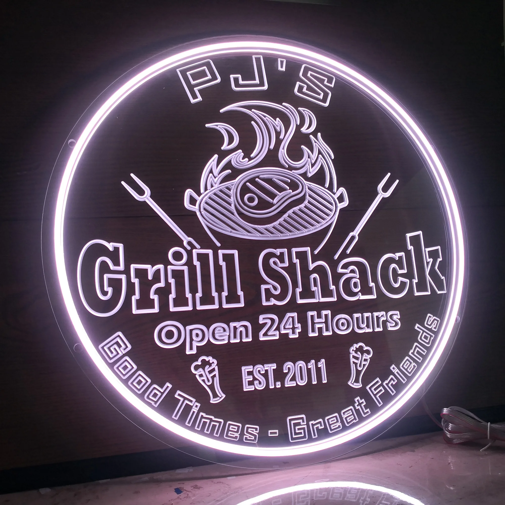 Personalized Patio Neon Signs Welcome to Our Backyard Bar And Grill Sign for Patio Housewarming Gift