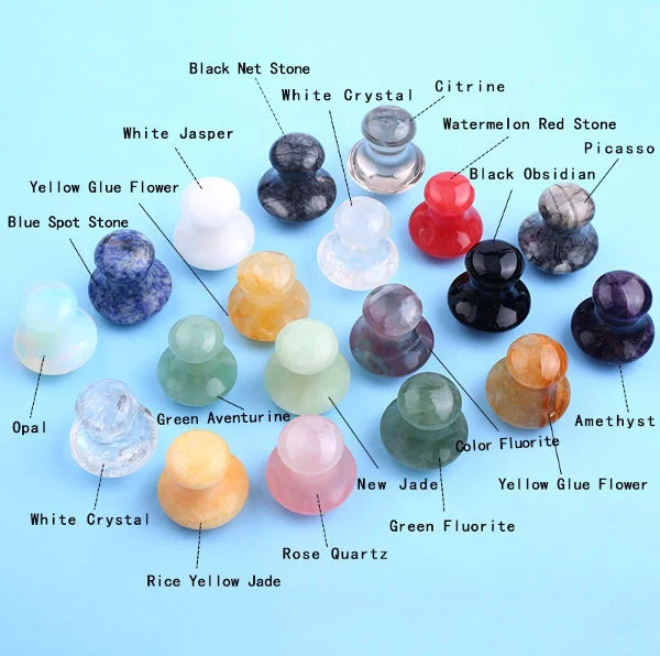 Hot Selling Mushroom Shape Jade Stone Eye Face Skin Care Guasha Massager Custom Logo Natural Crystal Facial Gua Sha Tool