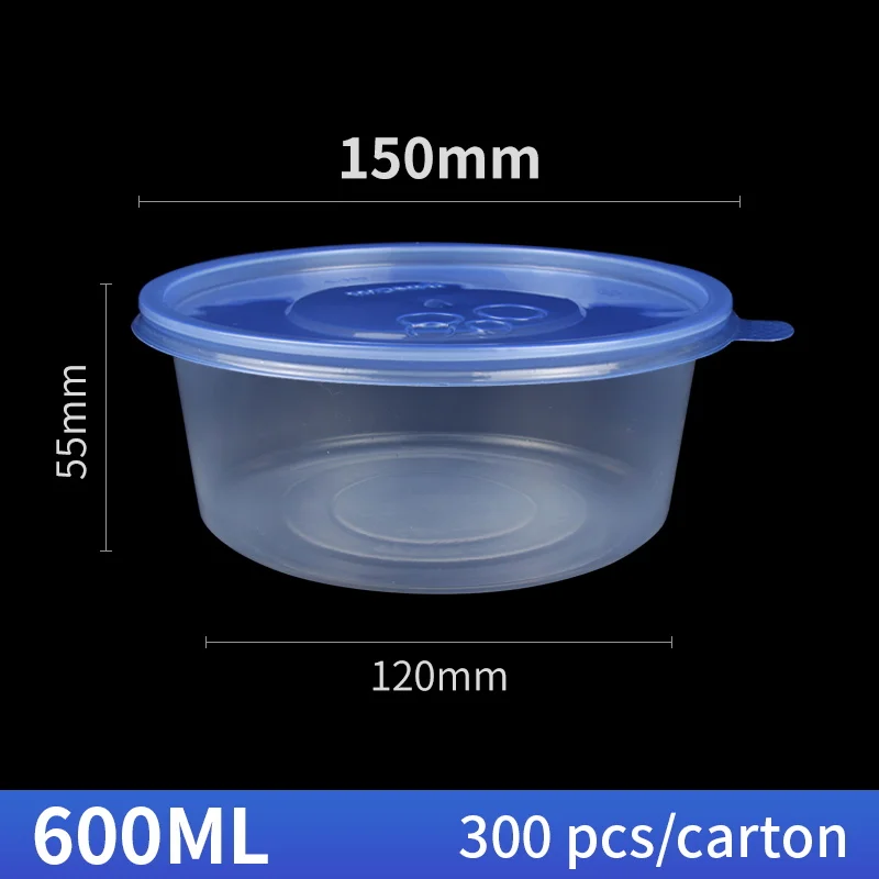 Clear 16 32 oz ounce safe lock plastic round pp deli hot soup freezer bowl disposable food container with locking lid