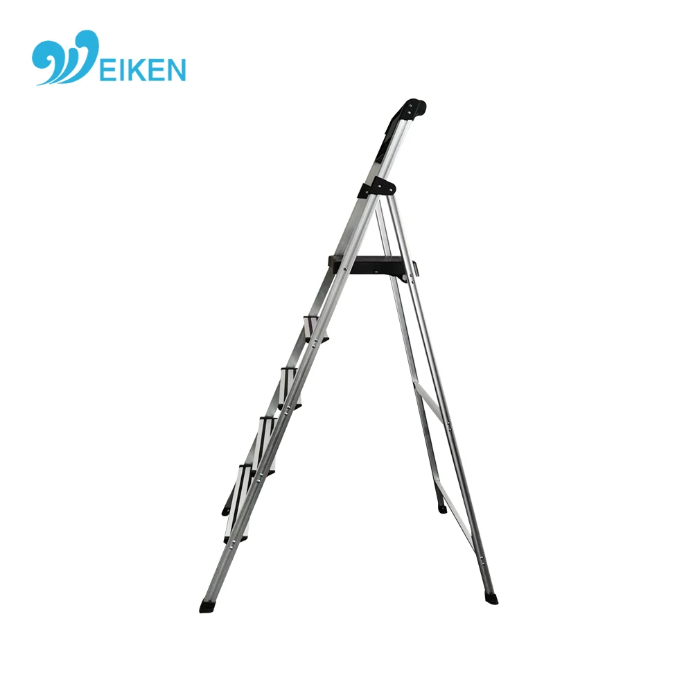 2022 New style Aluminum Household Light Weight Ladder with Tool Tray  and  5 Steps Folding step ladder