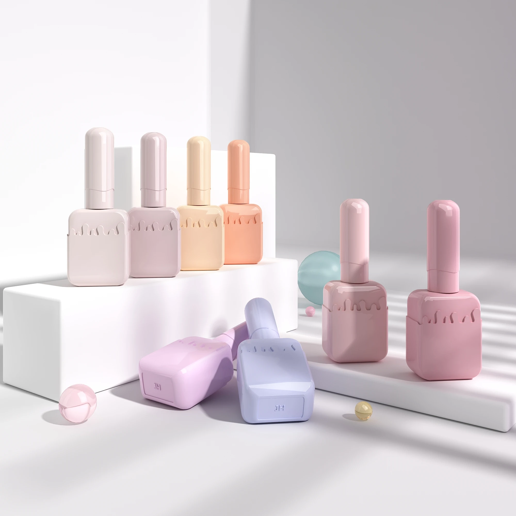 11ml professional custom nail polish bottles uv gel bottle exclusive empty glass cosmetic containers with brush cap