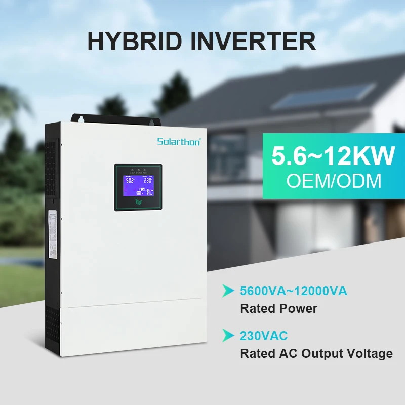 Soalrthon Residential Hybrid 5.6kva Solar Inverter System 5600W AC Inverter with 60Hz Output Frequency
