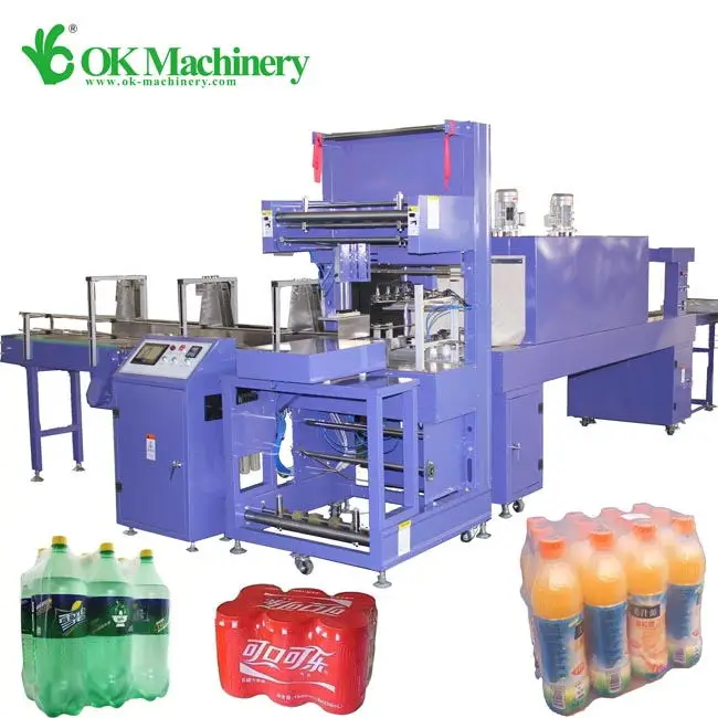 Full Automatic Water / Beverage Film Shrink Wrapping Machine For Pet Bottle