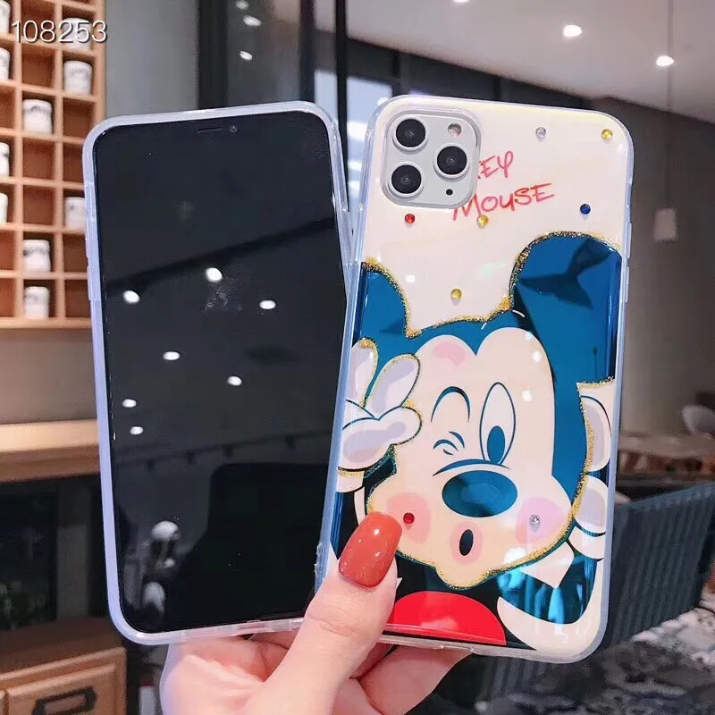 
Cartoon Mickey Minnie Donald Duck Blu-ray Anti-fall Set Mobile Phone Case Shell for iPhone 11 pro 