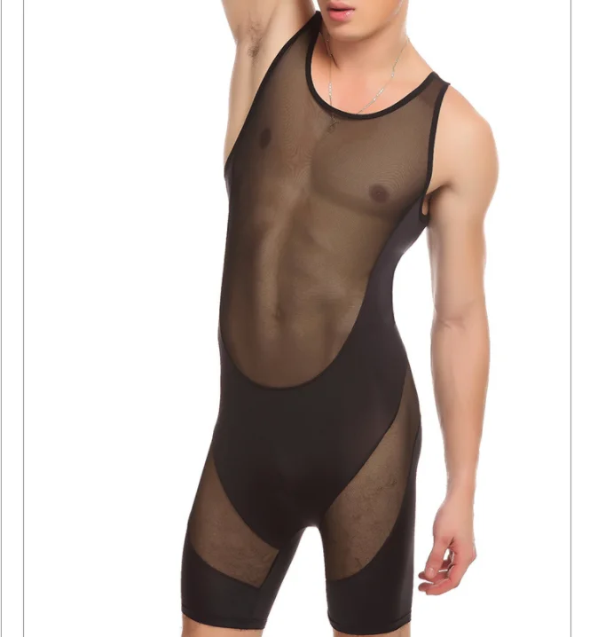 
Low MOQ Men Mesh Transparent Connection Underwear 