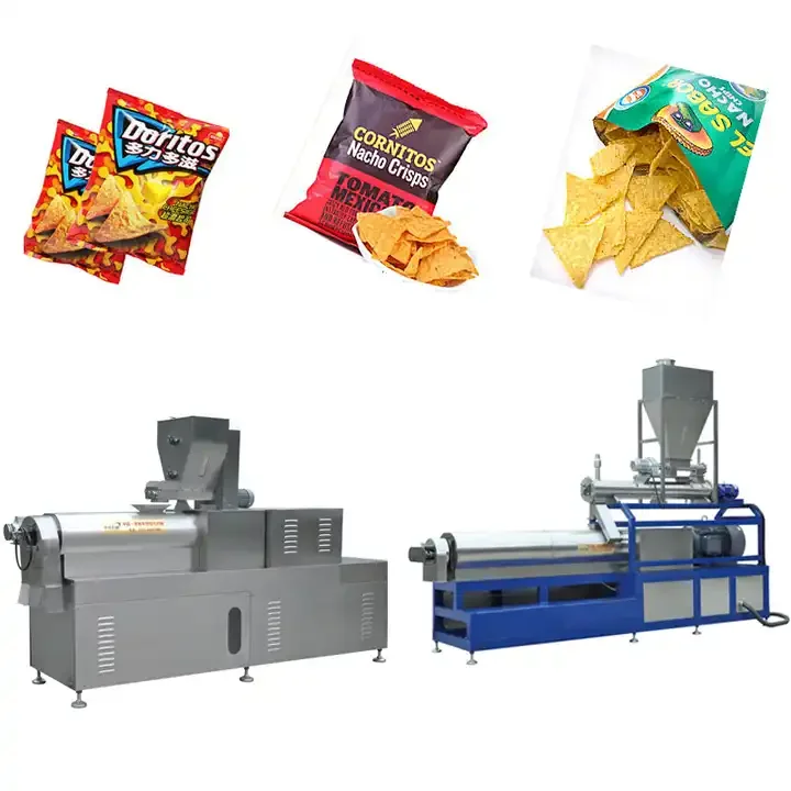 Strength factory doritos bugle tortilla chips other fried flour chips snack food extruder making machine