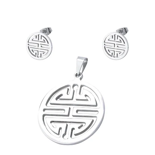 Новые популярные товары с китайским дизайном персонажа, двойной символ счастья, Круглый Кулон, что означает ожерелье