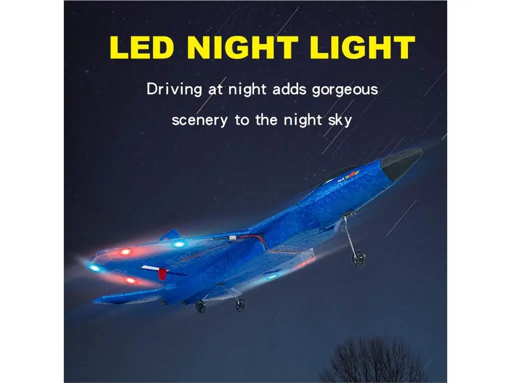 F22 2.5Channel Waterproof Hand Throw Gyro Stabilize Anti-Fall Foam Glider Fighter Jet Rc Plane With LED Lights Aircraft Model