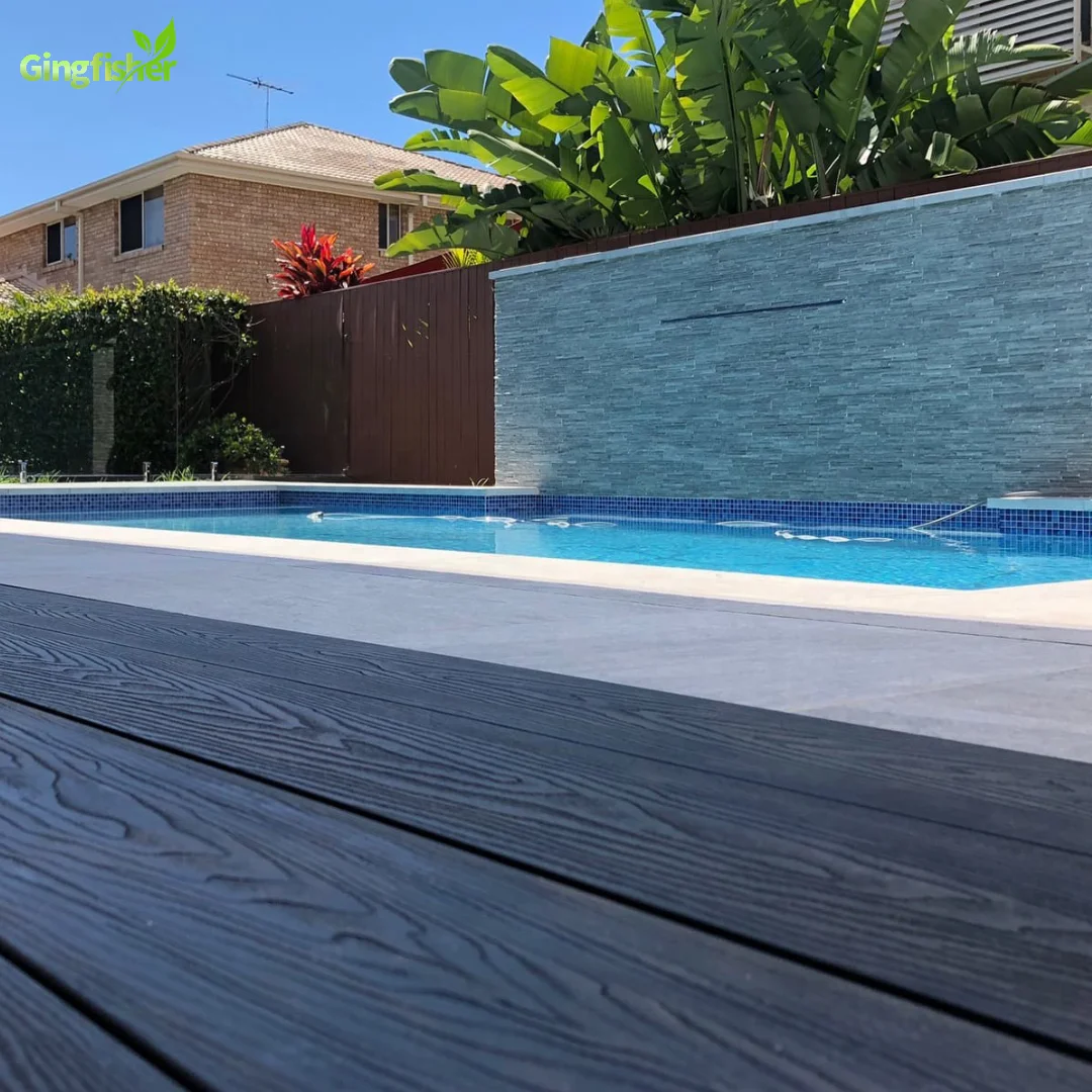 Anti-UV Long Life WPC Wood Grain Deck 3D Embossed Deep Embossing WPC Composite Decking