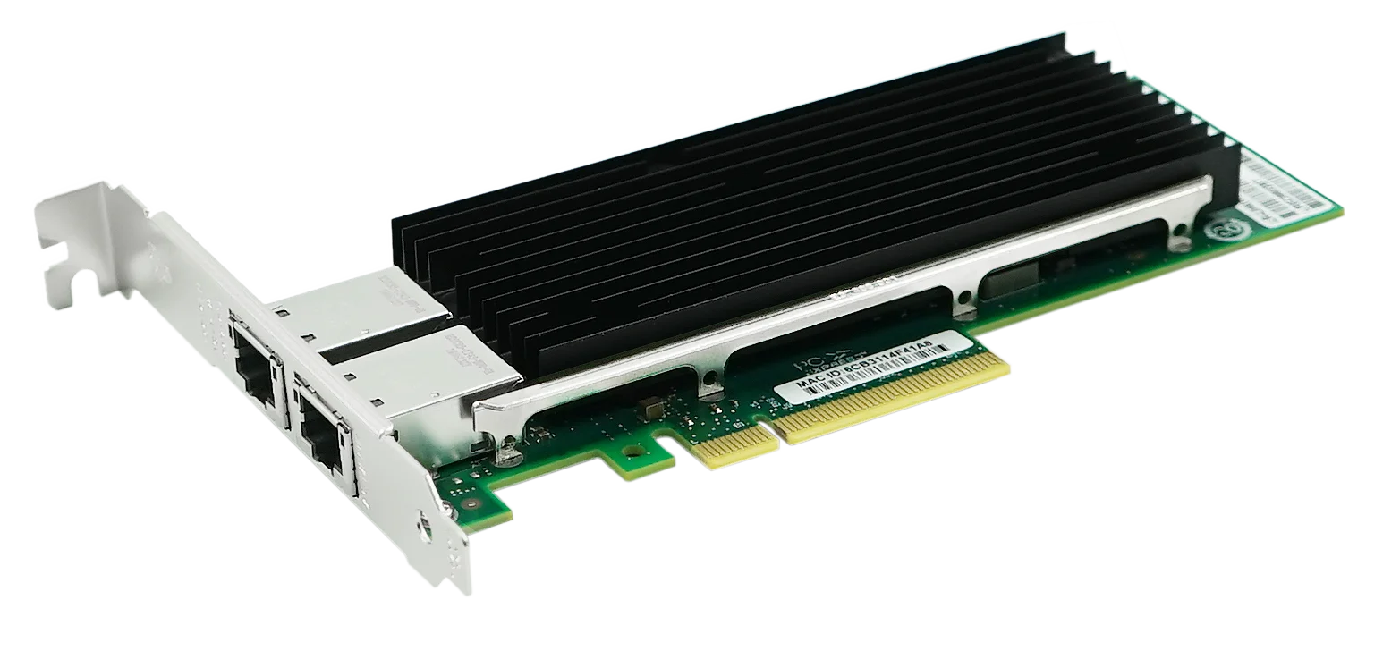 Оригинальный новый телефон, модель x8, 10G, 2 порта, разъем RJ45, медный сетевой адаптер Ethernet, карта на основе Intel X540 LREC9802BT