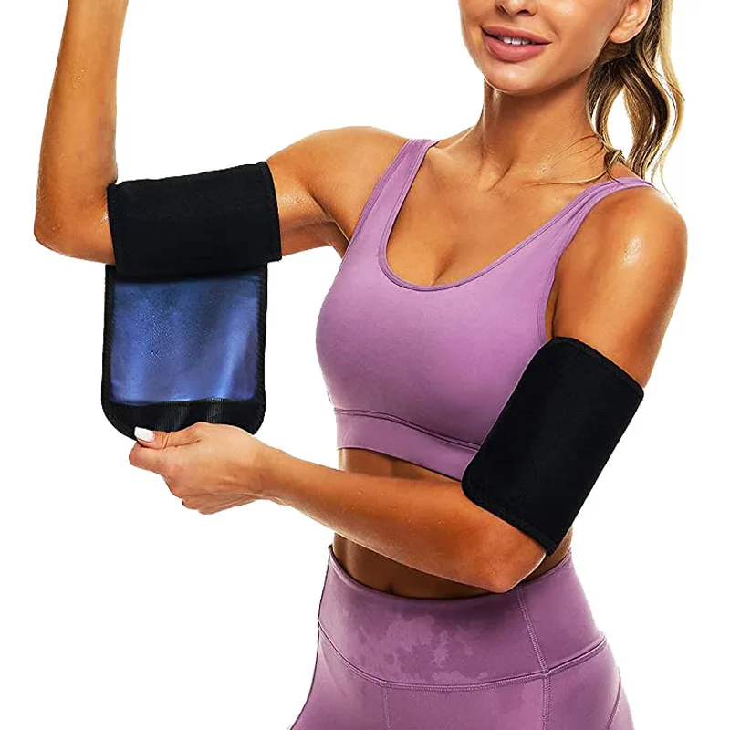 Впитывает пот и Arm триммер для женщин и мужчин сауна рука тонкий полосы формирователь компрессионные бандажи обертывания потерять руку жира