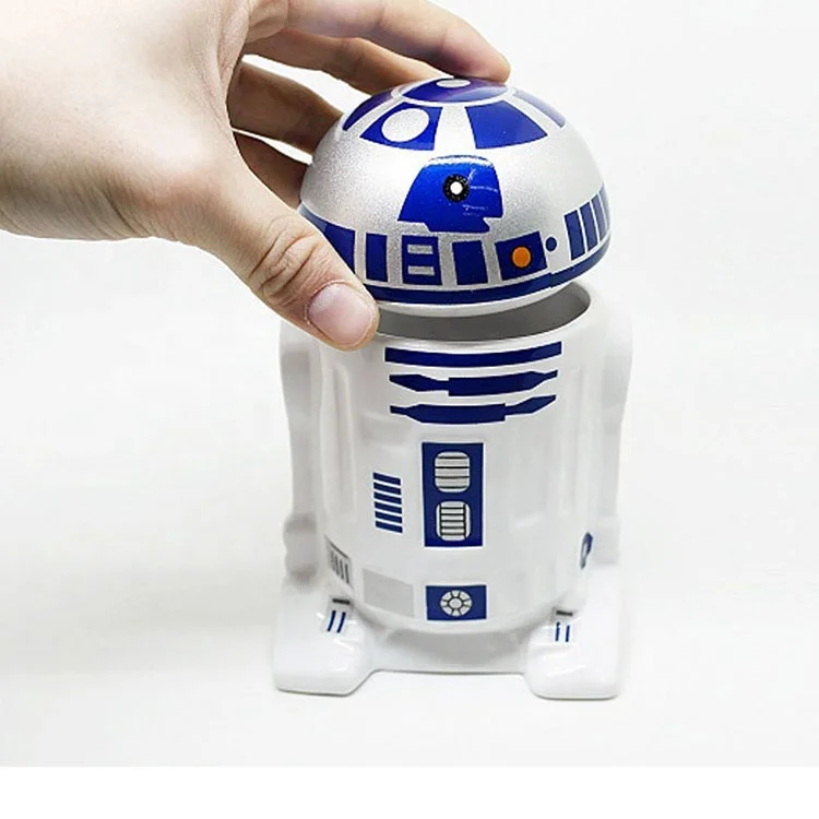 Ceramic R2d2 3d Custom Logo Coffee Mug Cups for Gifts Mugs Customized Logo Customized Color for 1 Users Box 300ml 5 Pieces