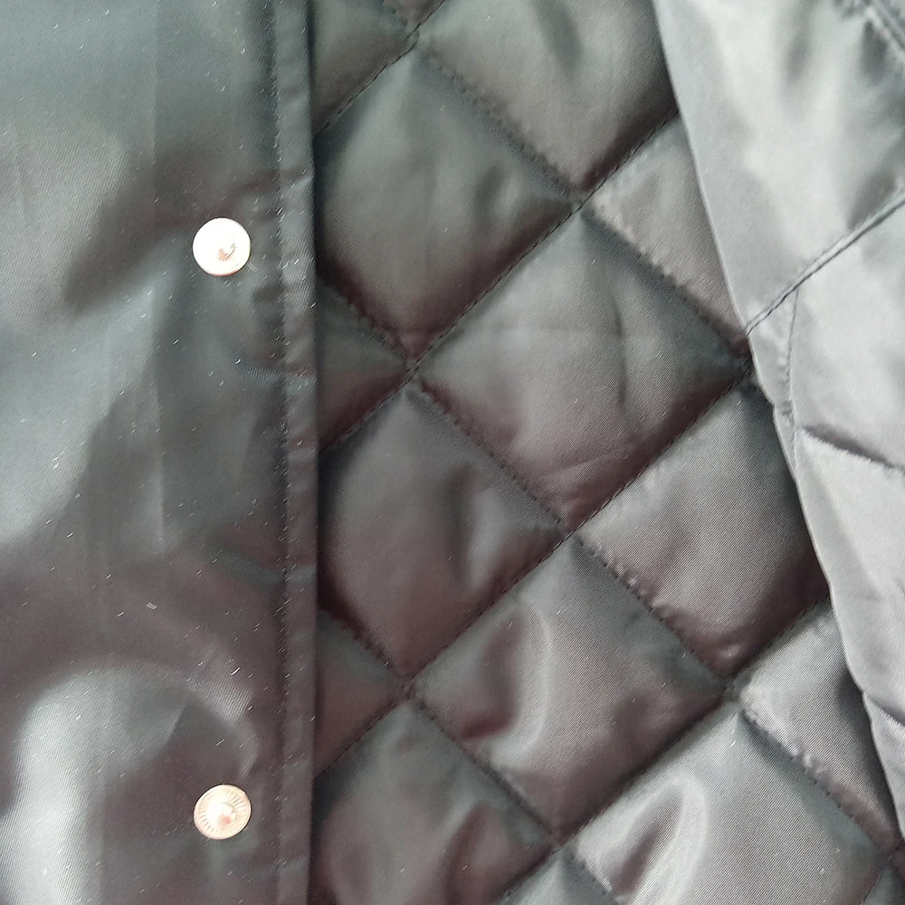 Autumn winter wear quilted warm keeper baseball collar contrast color sleeves patch logo men jackets