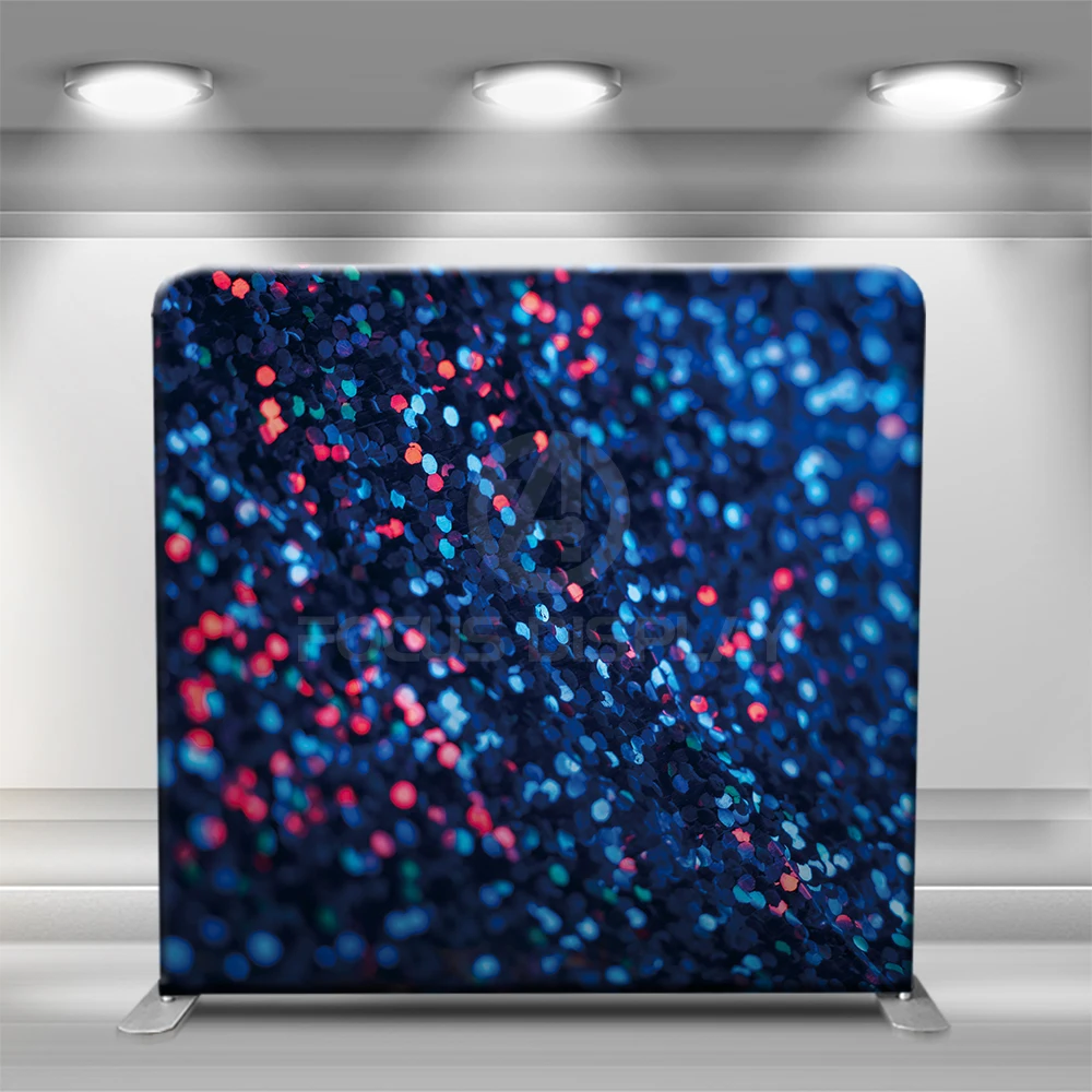 Заказной прямой складной выставочный фон для выставки шагов и повторений растягивающийся тканевый Баннер Стенд 8x8 наволочка фон