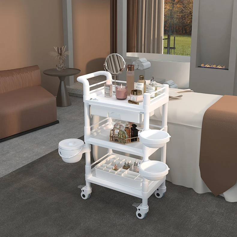 Китайский производитель оптовая продажа тележка для салонов красоты Высококачественная колесная косметического автомобиля многофункциональная