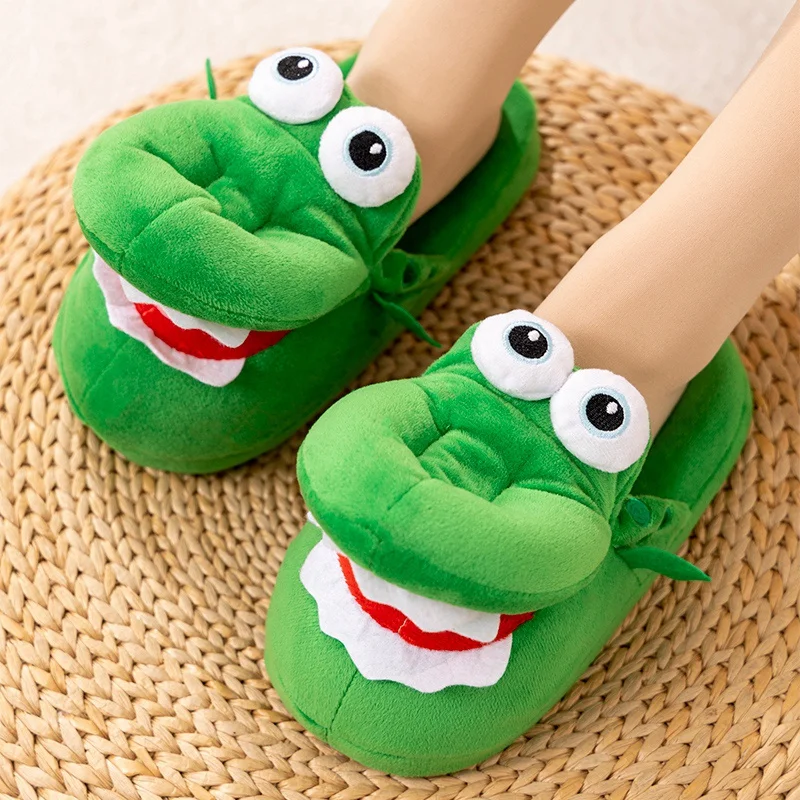Wholesale Hot Sale Alligator Sandals Slides Open Mouth Squeaky Slippers Indoor Lovely Crocodile Soft Fashion Home Slippers