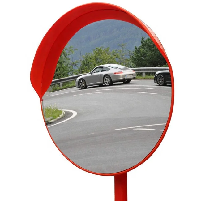 40cm Traffic Convex Mirror Half 180 View Round Plastic Road