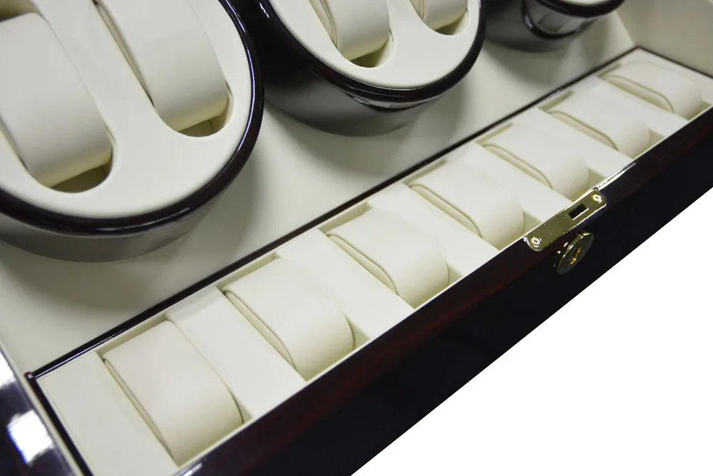 GC03-T31EW Jewelry Rotation Modes 6+7 Watch Winder Box with Quiet Motor for automatic watches