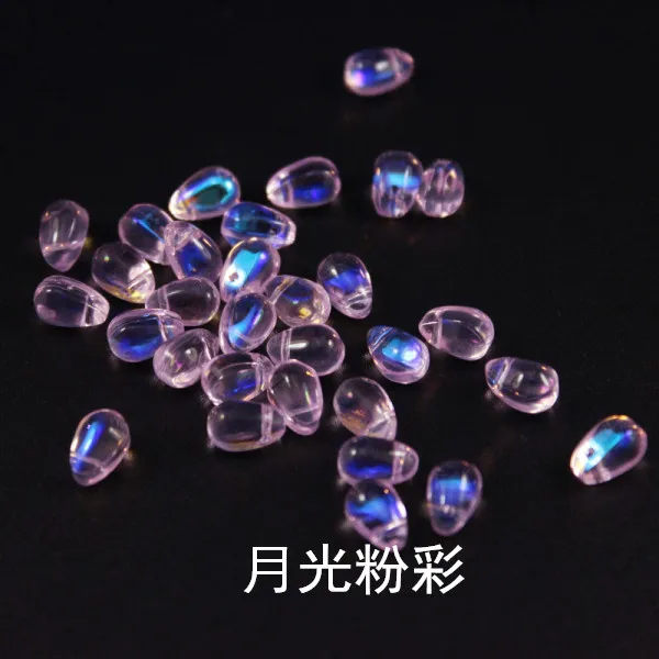 6*9MM Waterdrop Bead Charms for DIY Jewelry Making,Transparent Sparkling Crystal Teardrop Bead Assortments Glass Ornaments