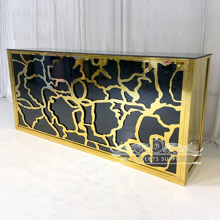 High quality mobile high table club furniture rectangle metal commercial bar counters