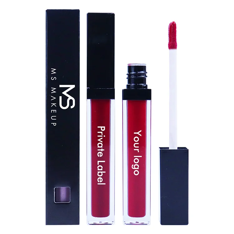 Wholesaler Lip Lipstick 39 Colors Customize Lipstick Liquid Vegan Black Lid Non-stick Liquid Lipstick