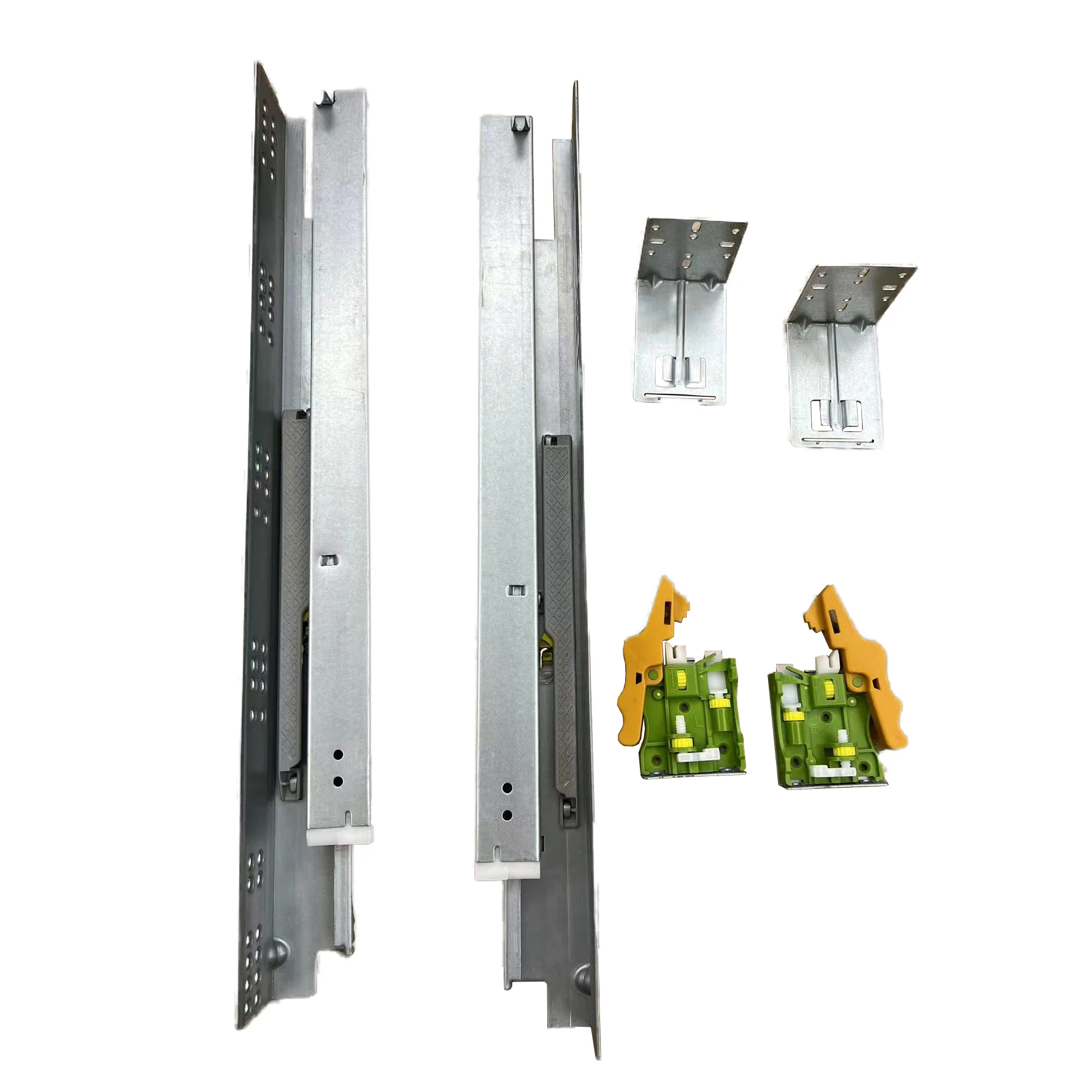 Kitchen heavy duty 2 fold 3 fold soft close under mount drawer slide