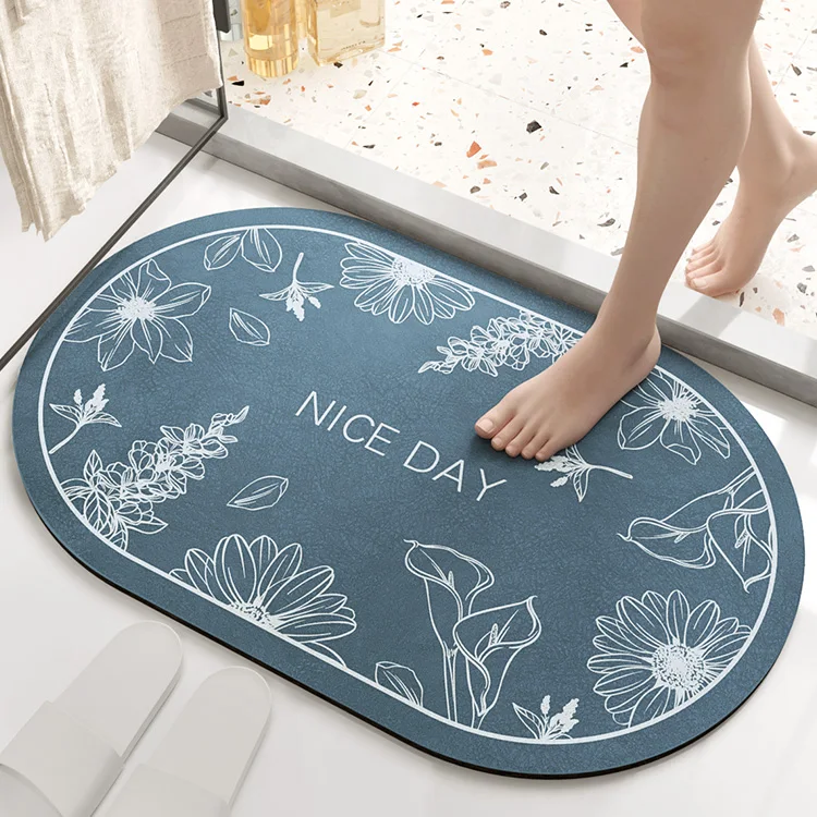 DAJIANG High water absorption Easy clean Instant drying absorbent soft washable Luxury bath mat diatomite mat rug carpet